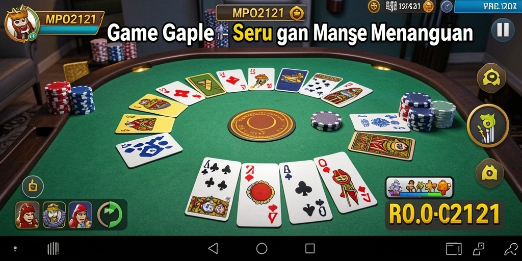 Tampilan menarik dari gameplay Gaple MPO2121 dengan teman-teman.