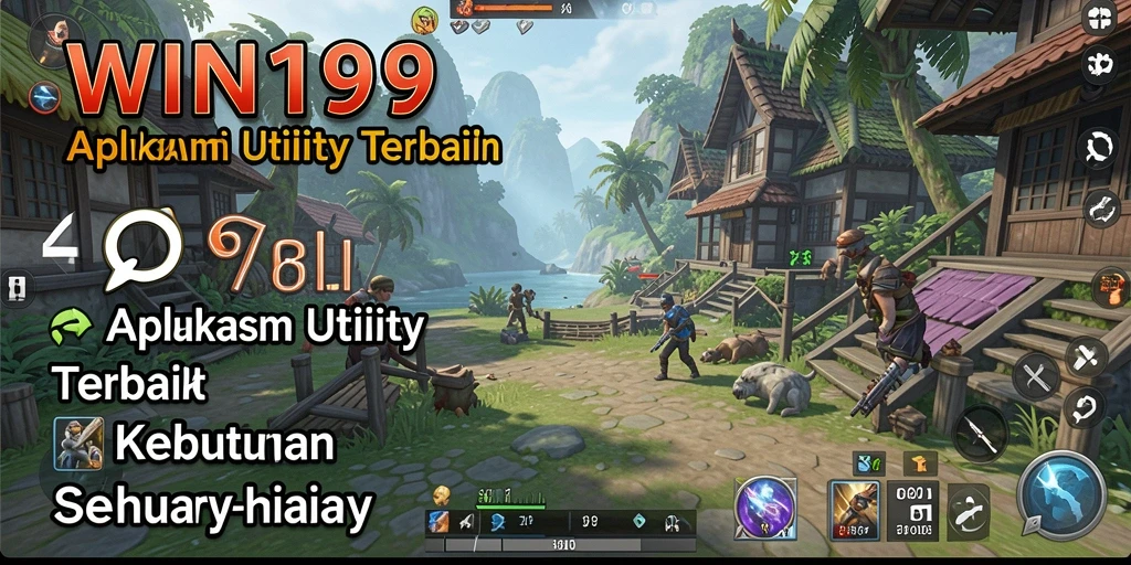 Tampilan utama WIN199 dengan fitur Utility yang lengkap dan menarik.